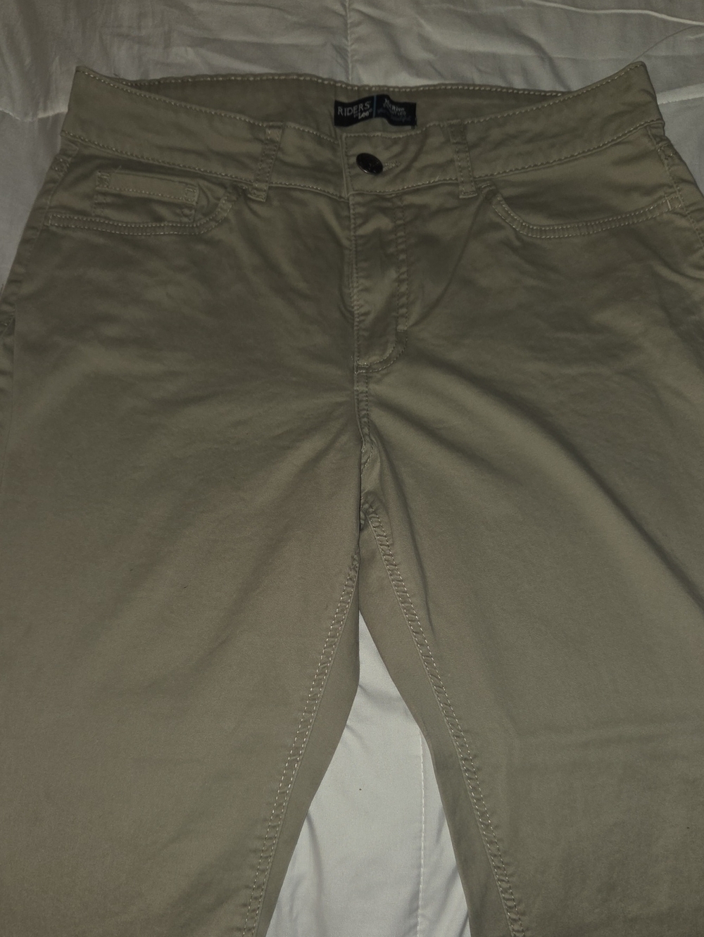 Riders by Lee Women's Khaki Straight-Fit Chinos
